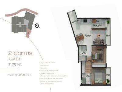 Apartamento para Venda, em Florianópolis, bairro João Paulo, 2 dormitórios, 2 banheiros, 1 suíte, 2 vagas